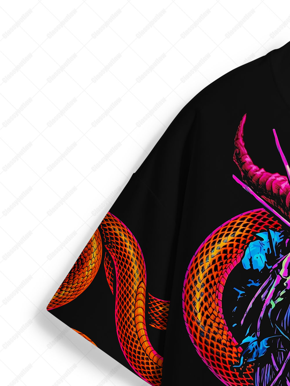 Serpent Sorrow Dark Aesthetic Demon Eco Oversized Graphic Tees
