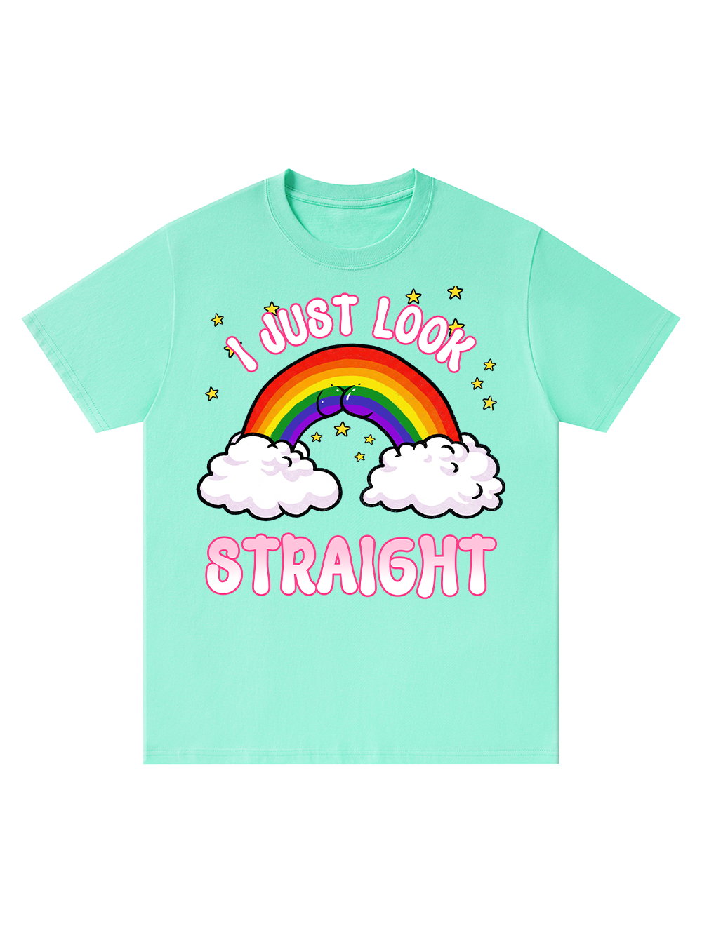 I JUST LOOK STRAIGHT CLASSIC T-SHIRT