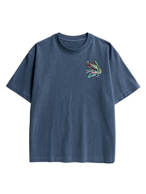 Clown Double Sided Print Washed TShirt