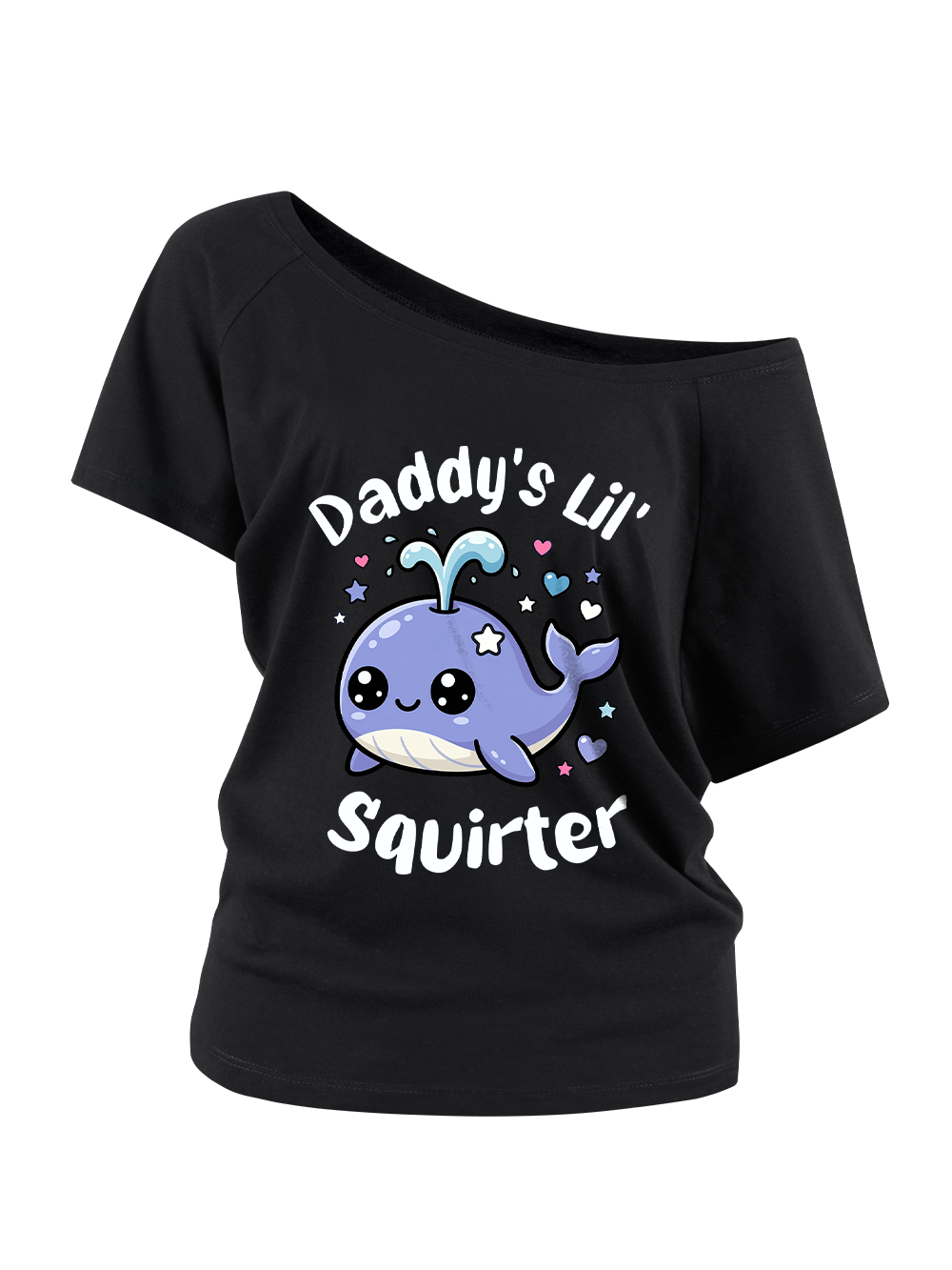 DADDY’S LIL’ SQUIRTER OFF SHOULDER TSHIRT