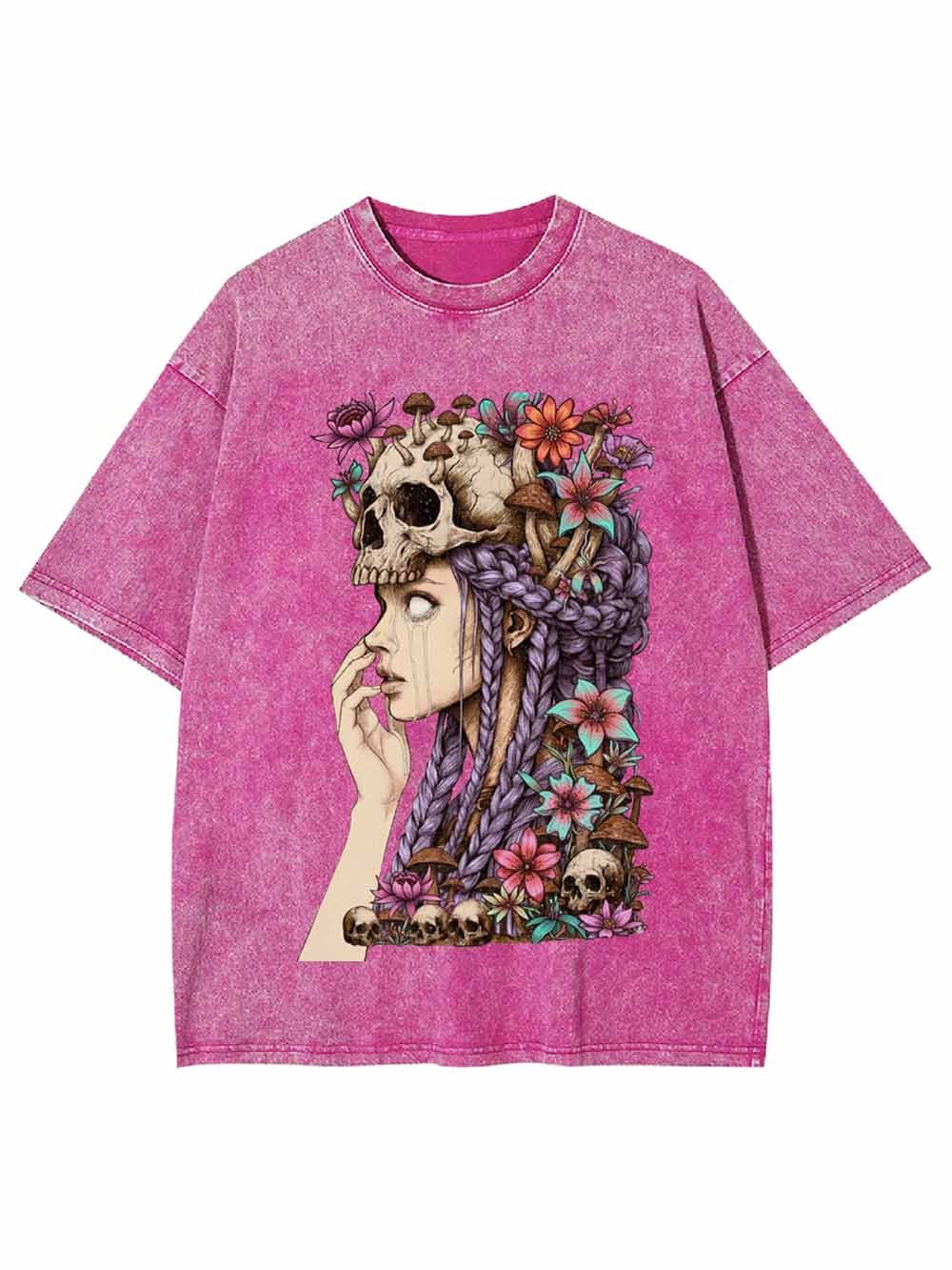 Skull Crown Goddess Washed Tshirt