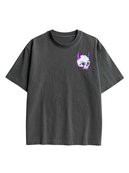 Dark Whimsy Double Sided Print Washed TShirt