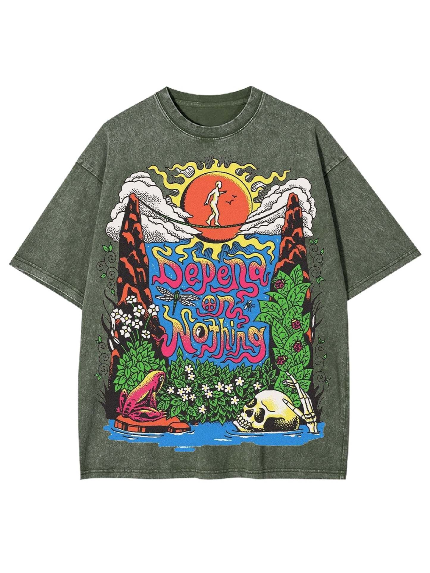 Depend On Nothing Washed Tshirt
