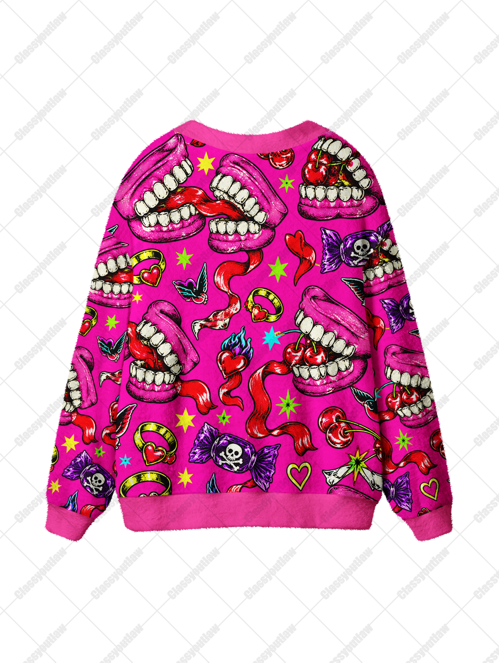 PINK FANGS UGLY CARDIGAN SWEATERS