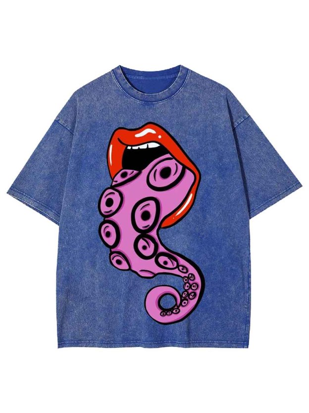 Octopus Tongue Washed Tshirt