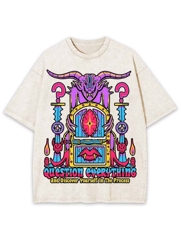 Discover Youself Washed Tshirt-ClassyOutlaw