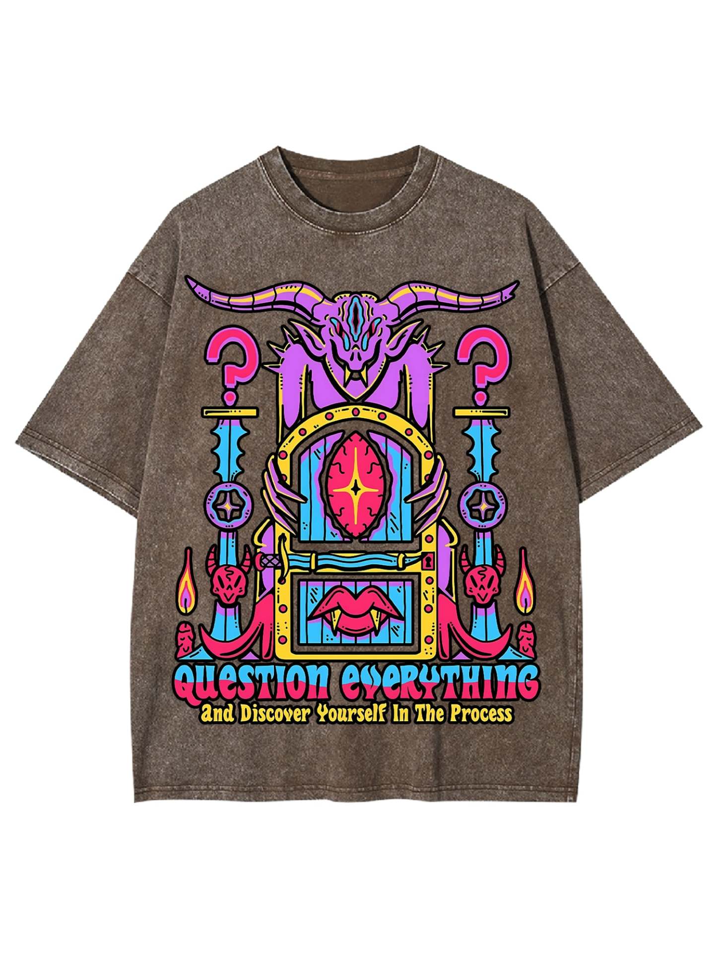 Discover Youself Washed Tshirt-ClassyOutlaw