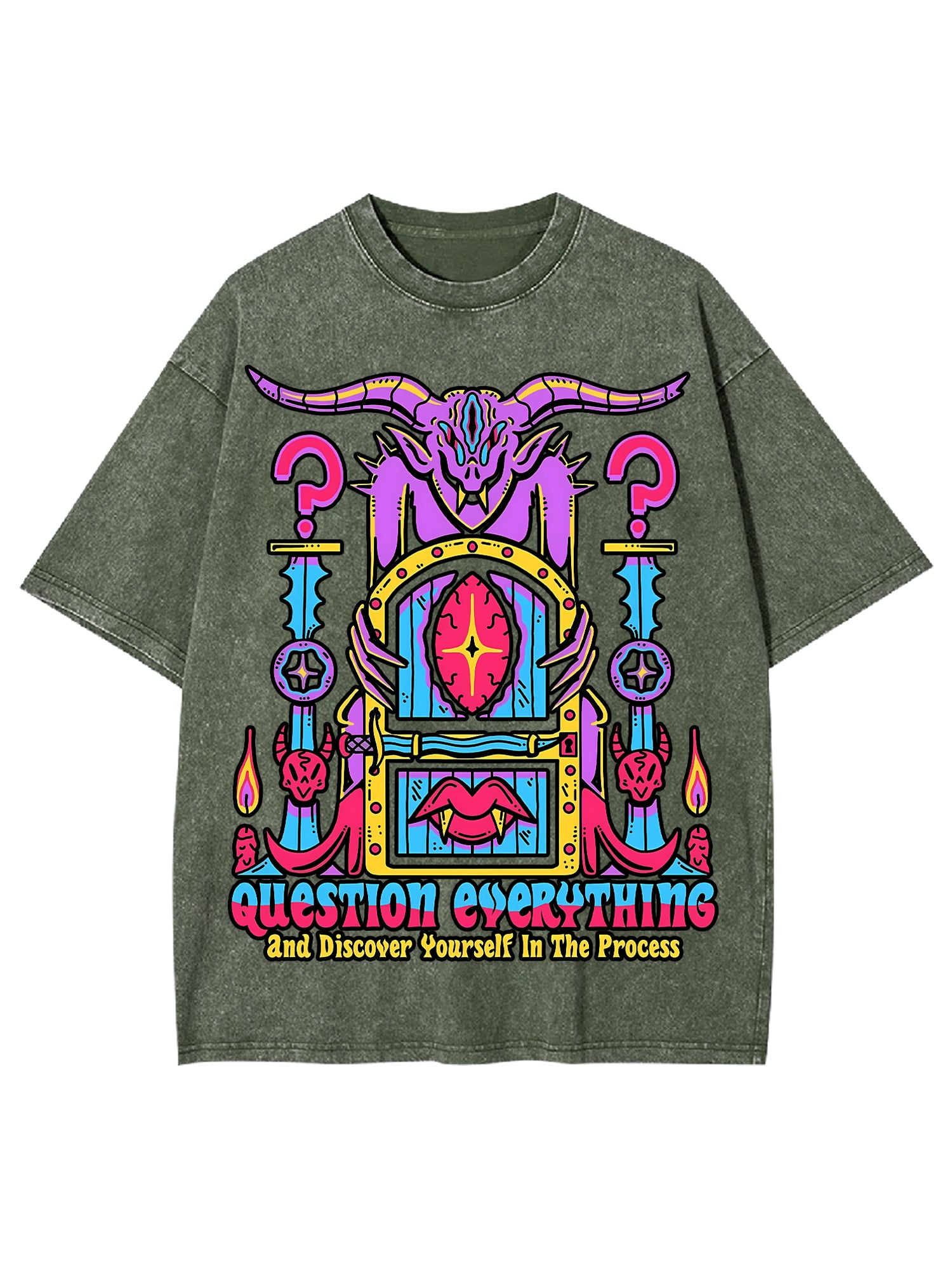 Discover Youself Washed Tshirt-ClassyOutlaw