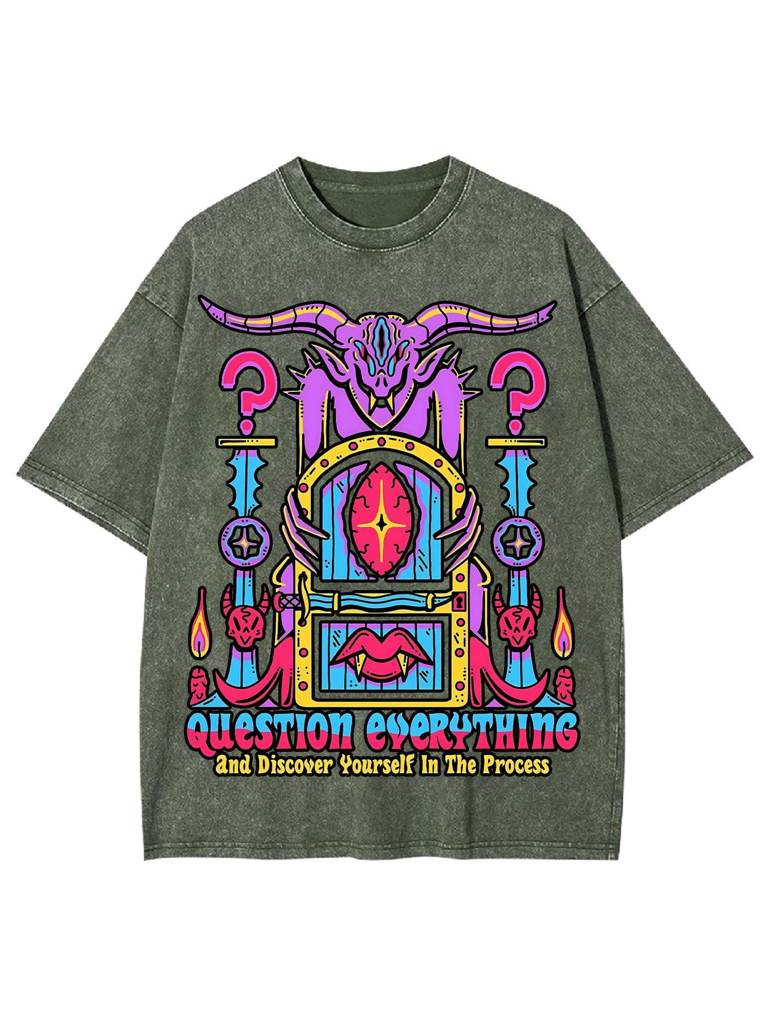 Discover Youself Washed Tshirt-ClassyOutlaw