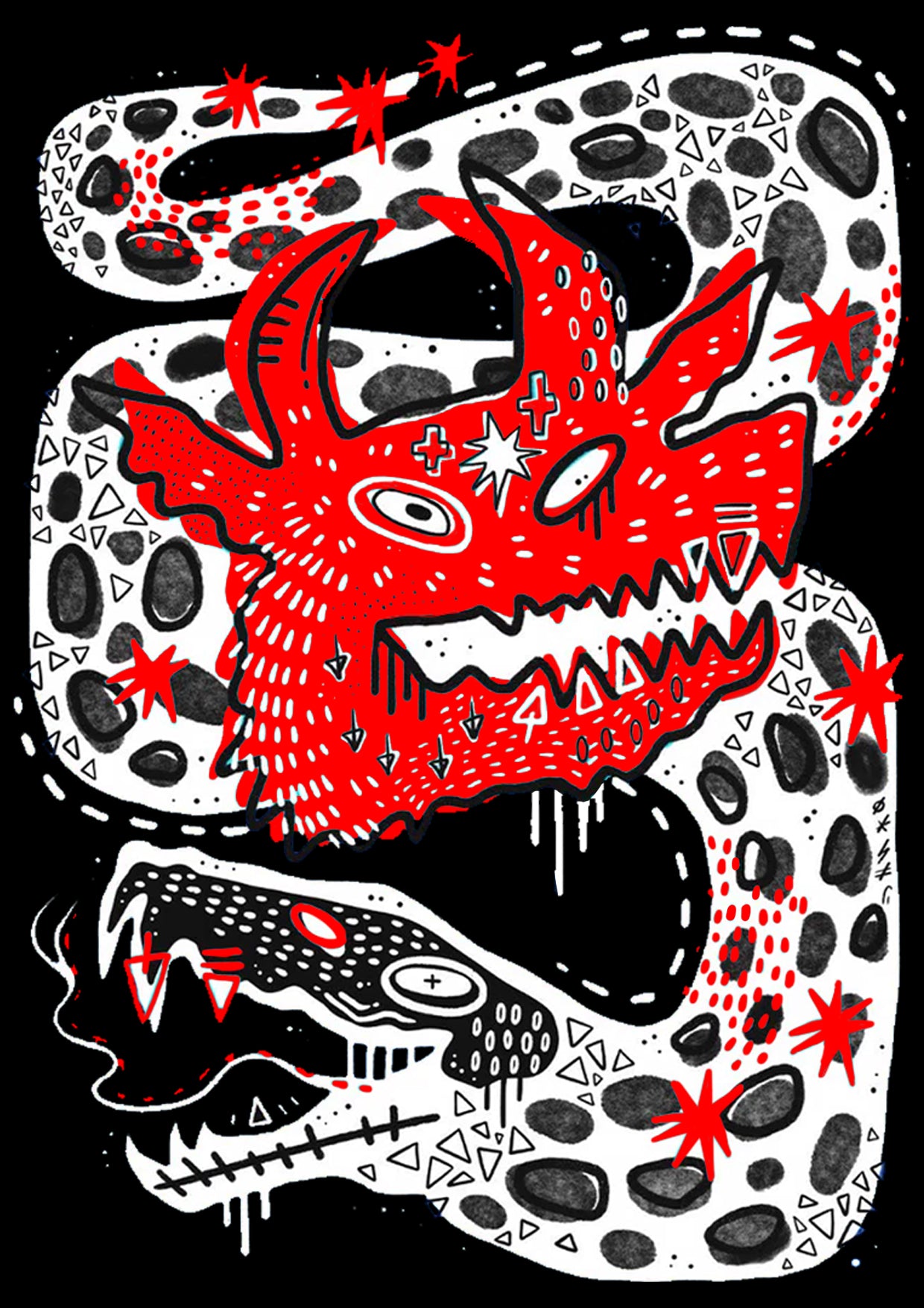 Dragon Washed Tshirt-ClassyOutlaw