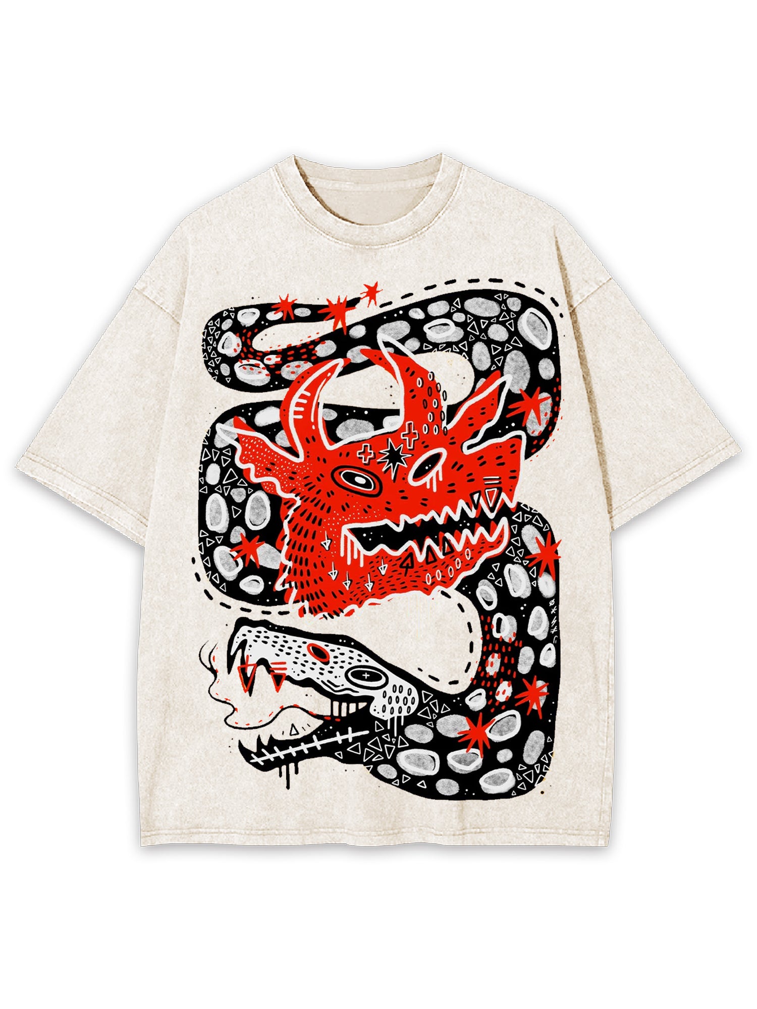 Dragon Washed Tshirt-ClassyOutlaw