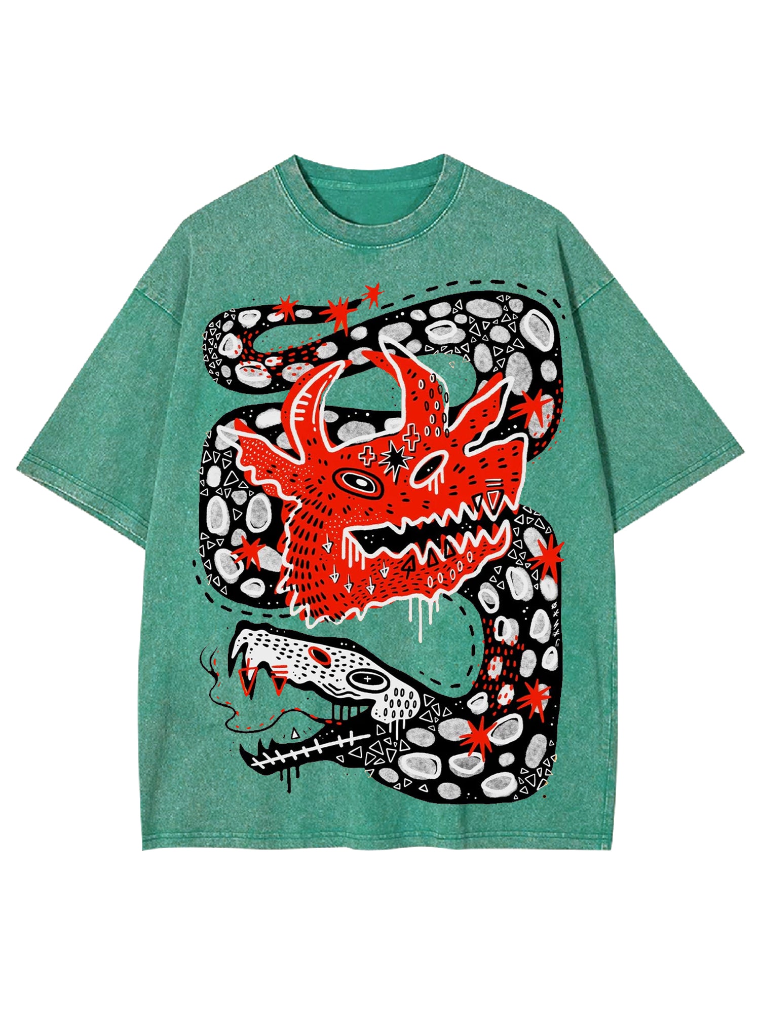 Dragon Washed Tshirt-ClassyOutlaw