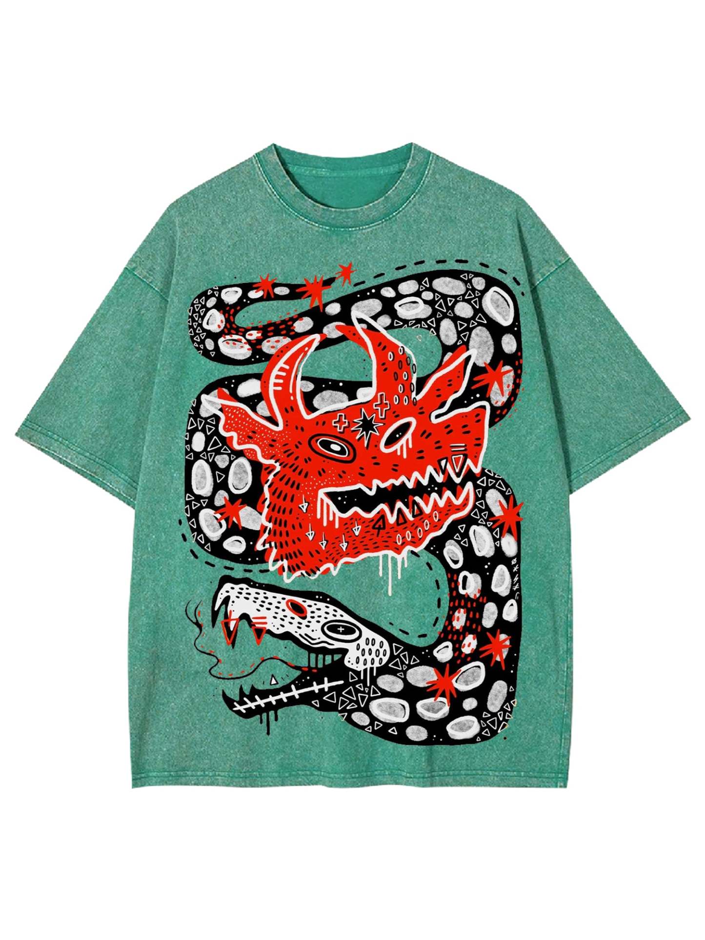 Dragon Washed Tshirt-ClassyOutlaw