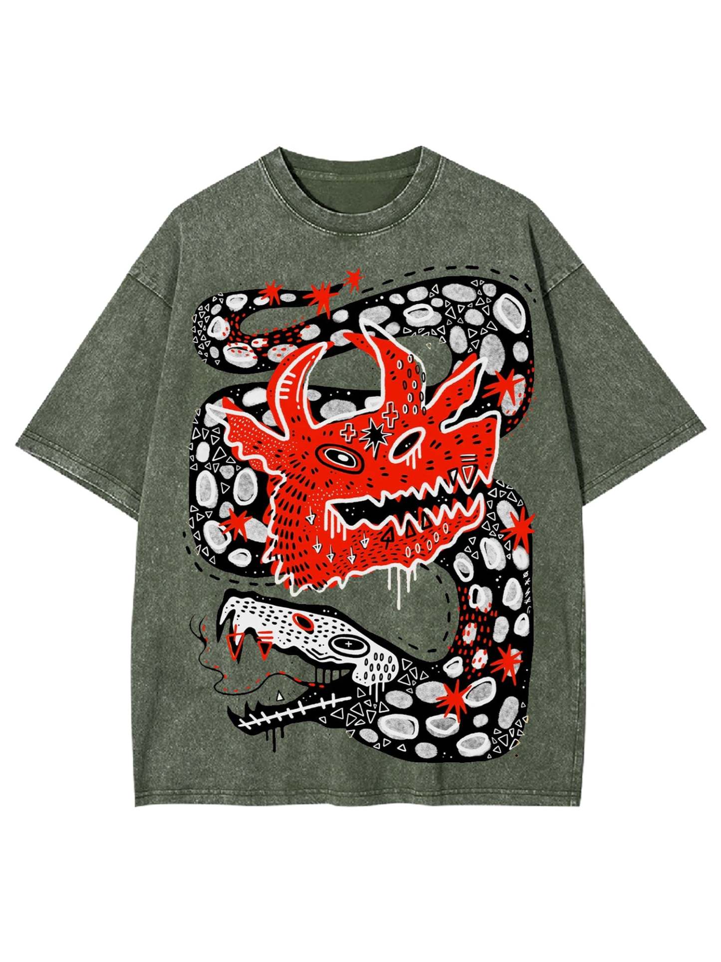 Dragon Washed Tshirt-ClassyOutlaw