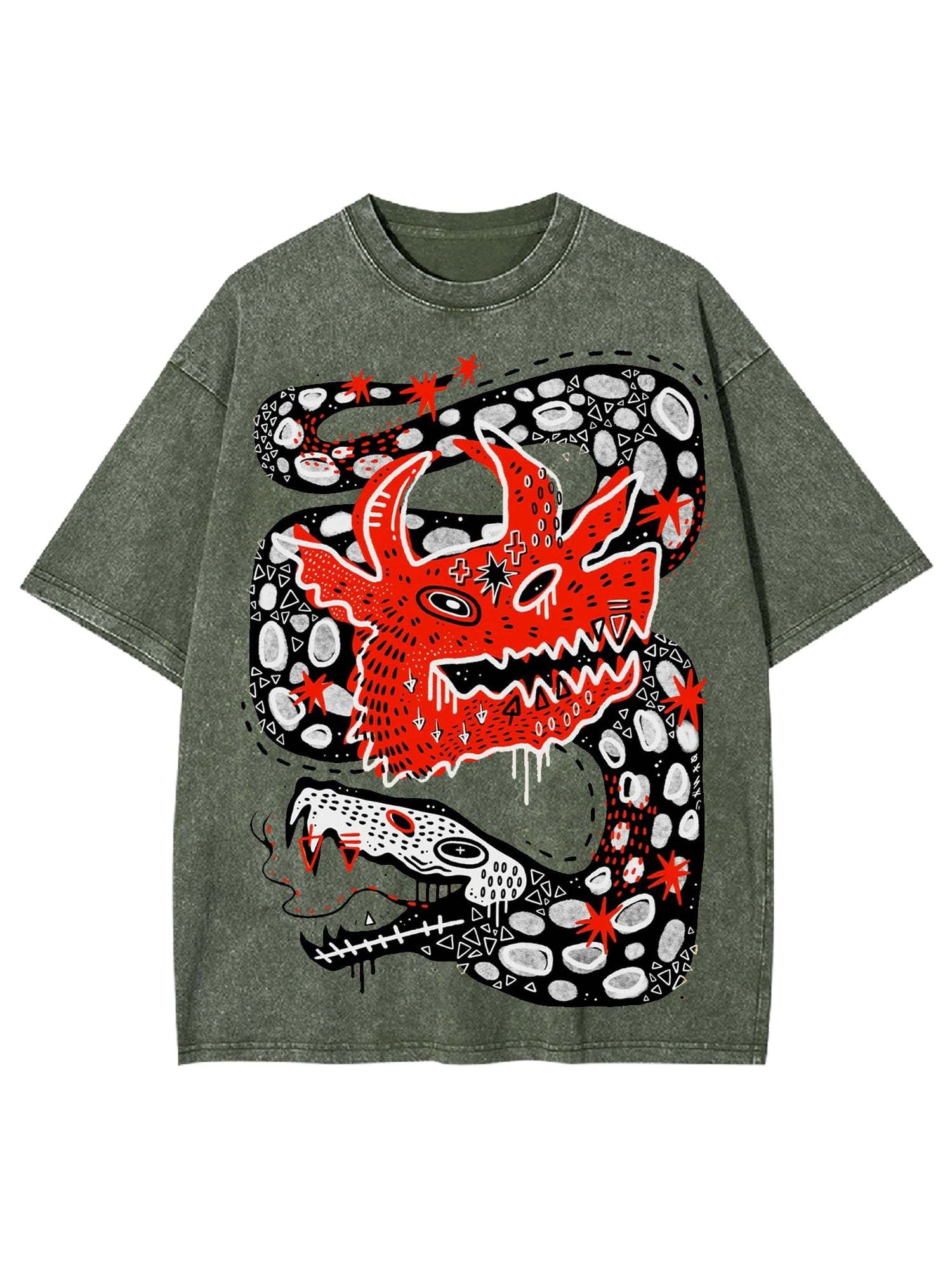 Dragon Washed Tshirt-ClassyOutlaw