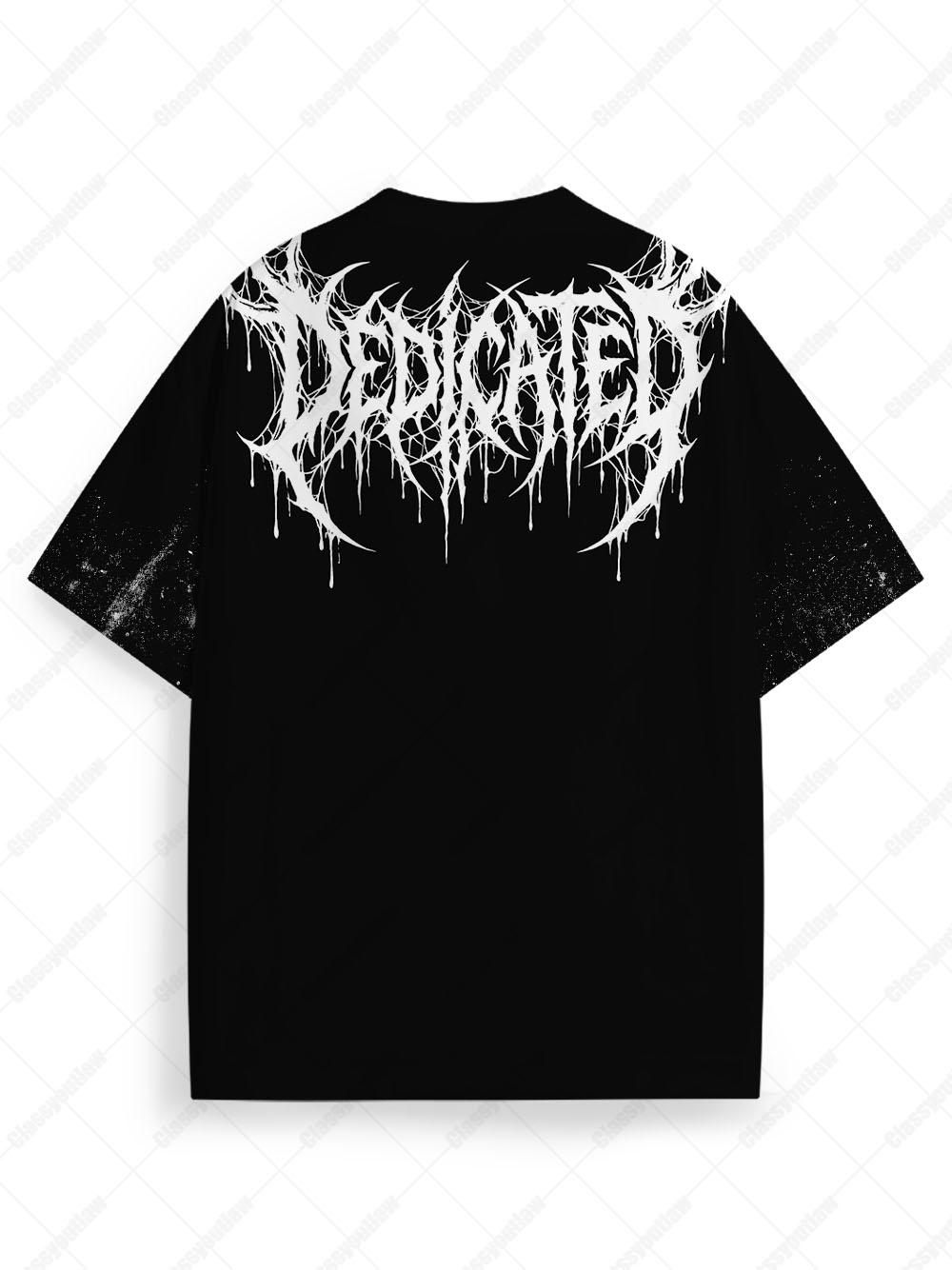 Dark Wings Skeleton Throne Streetwear Eco Oversized Graphic Tees