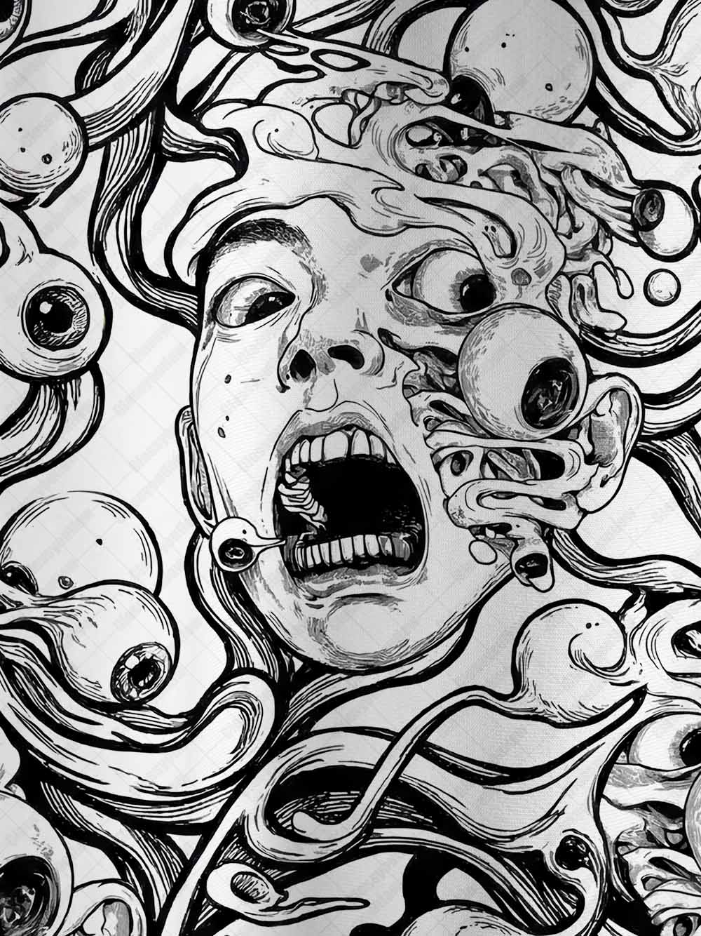 Terrified Eyes Graphic T-shirt