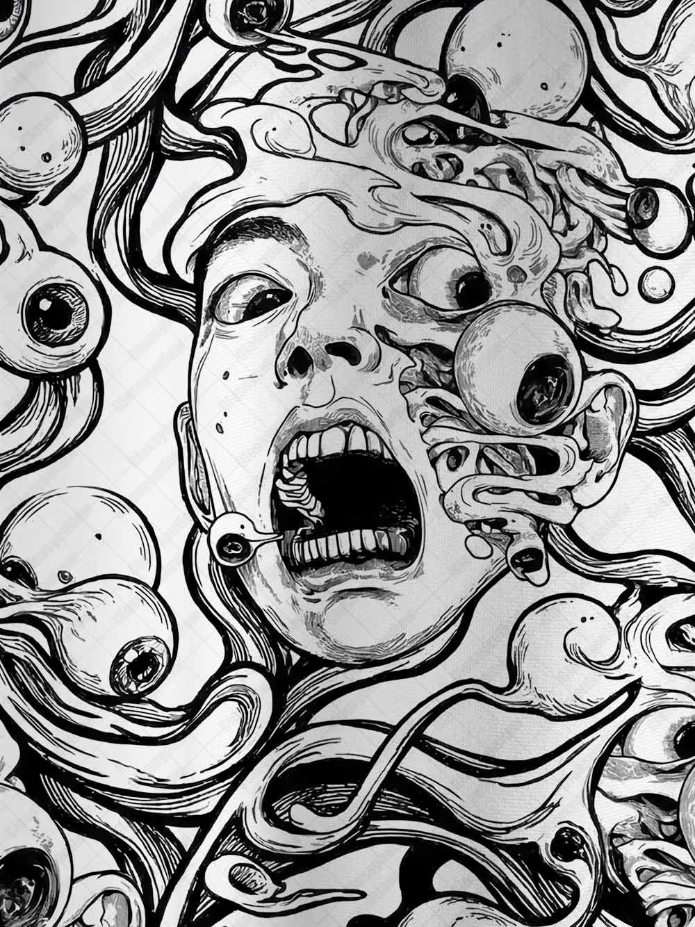 Terrified Eyes Graphic T-shirt