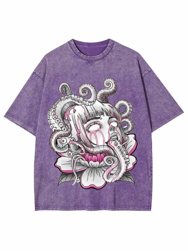 Tentacle Flower Dream Washed Tshirt