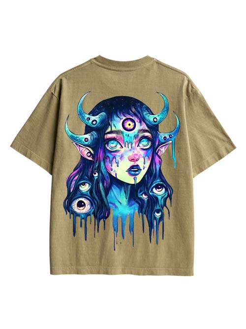 Celestial Visionary Double Sided Print Washed TShirt