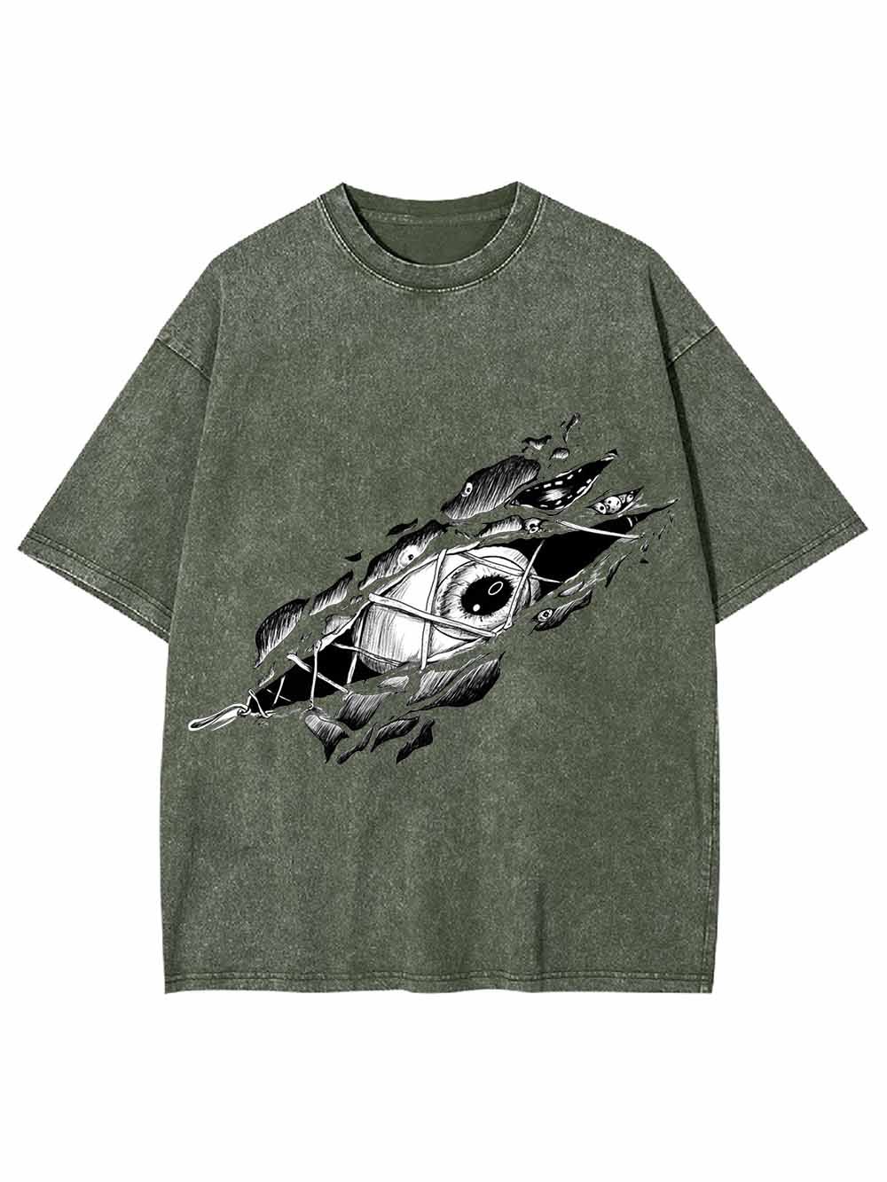RIPPED FISH EYE WASHED TSHIRT