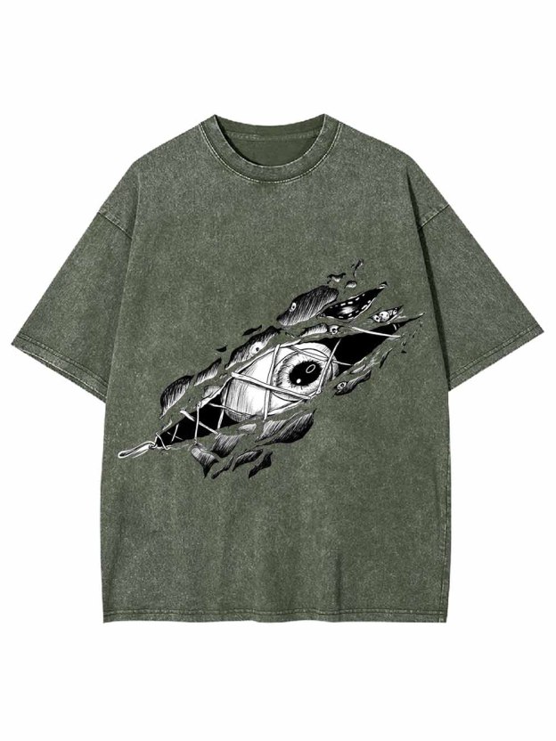 RIPPED FISH EYE WASHED TSHIRT