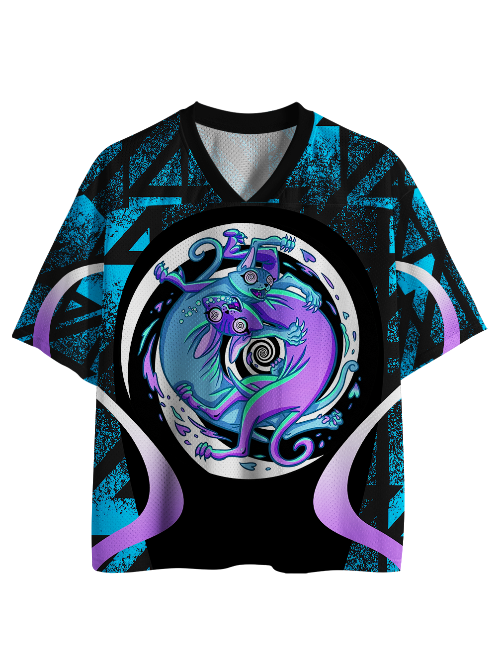 TRIPPY CAT YINYANG MESH JERSEY