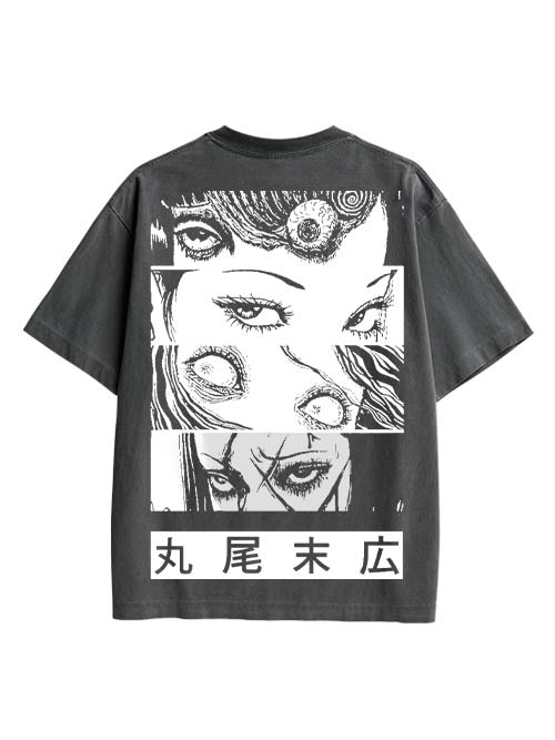 Eyes Of The Unknown Double Sided Print Washed TShirt