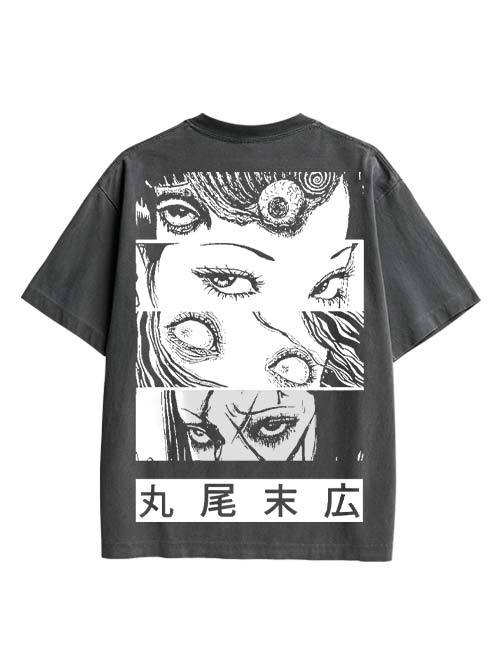 Eyes Of The Unknown Double Sided Print Washed TShirt