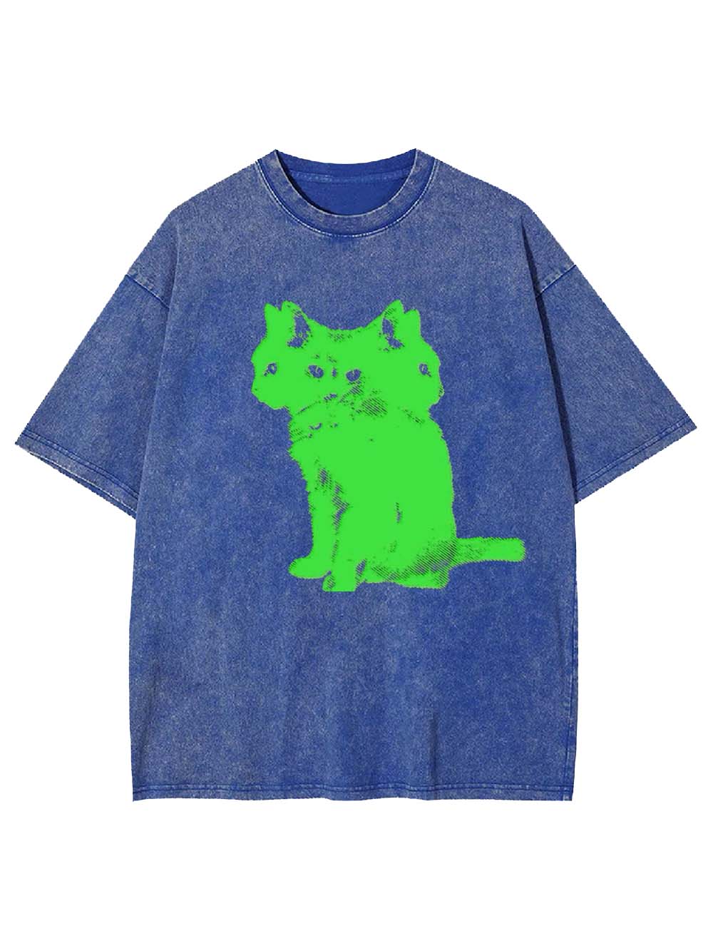 Three Headed Cat Washed Tshirt