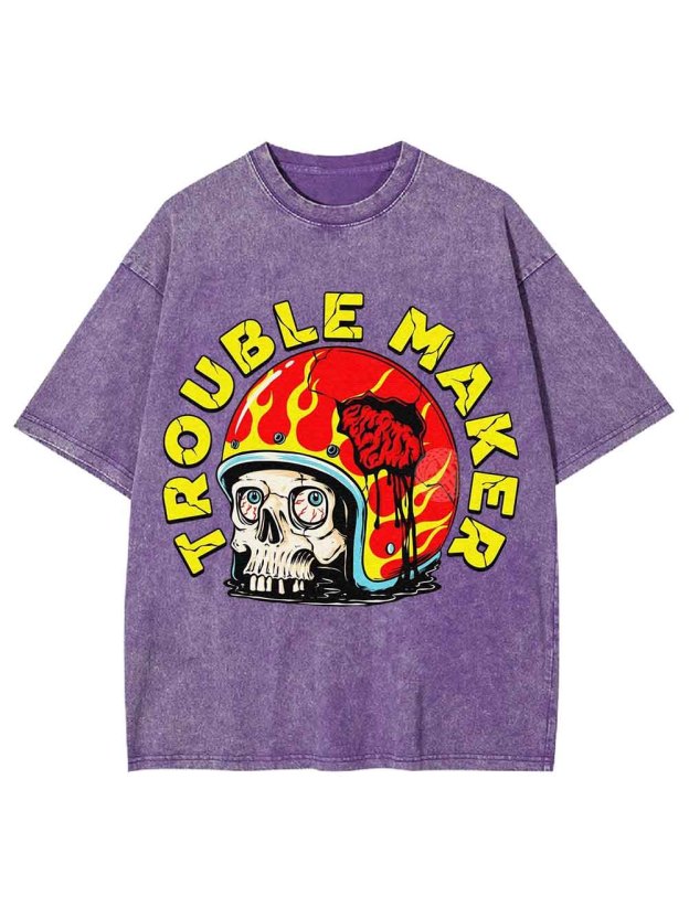 TROUBLE MAKER WASHED TSHIRT