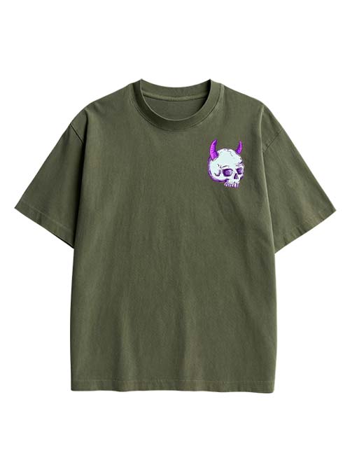 Dark Whimsy Double Sided Print Washed TShirt