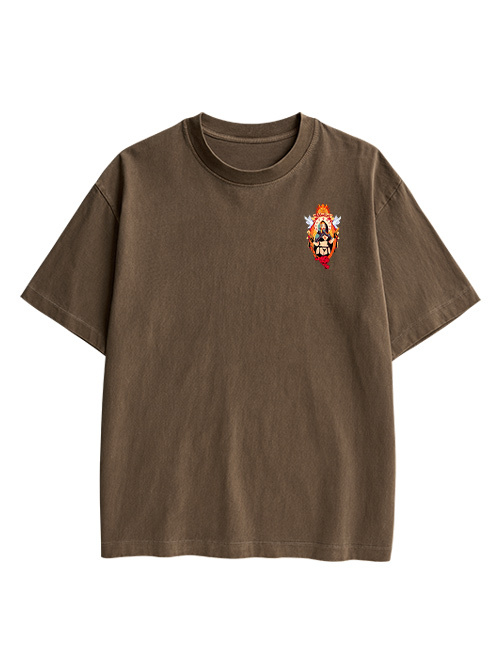 Holy Rose Rebel Double Sided Print Washed TShirt