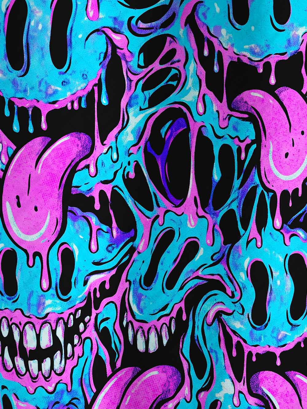 MELTING SMILEY MANIA ECO OVERSIZED GRAPHIC TEES