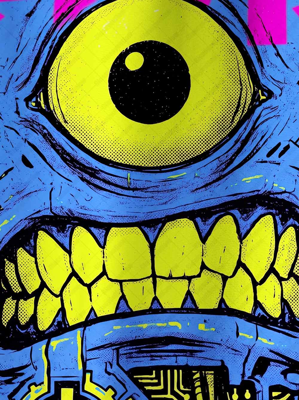 Cyber Cyclops Eco Oversized Graphic Tees