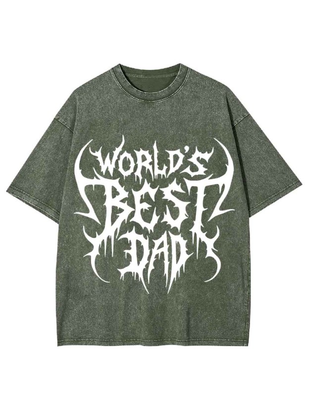 World's Best Dad Washed Tshirt