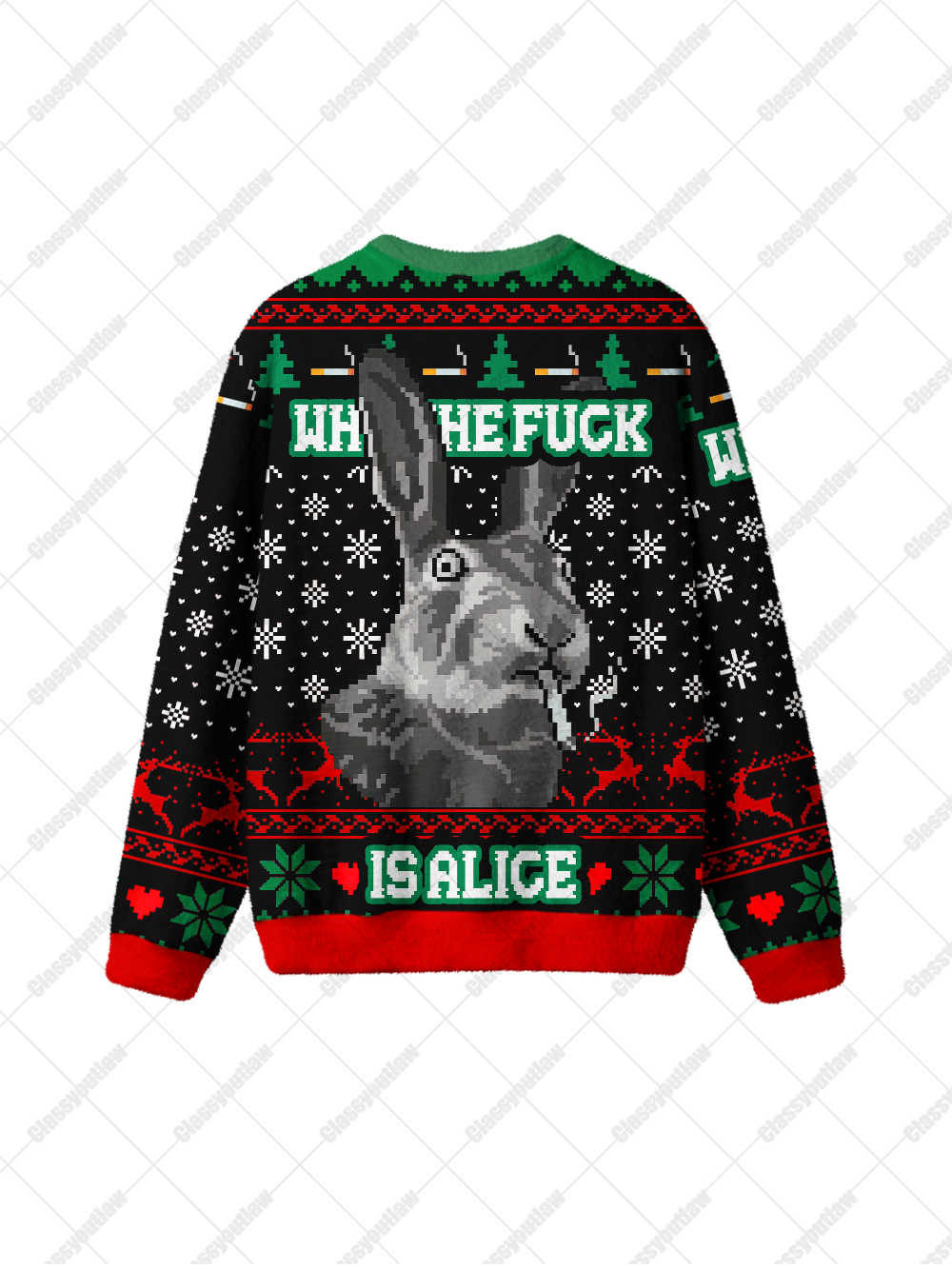 WHO THE FUCK IS ALICE UGLY CHRISTMAS SWEATSHIRT