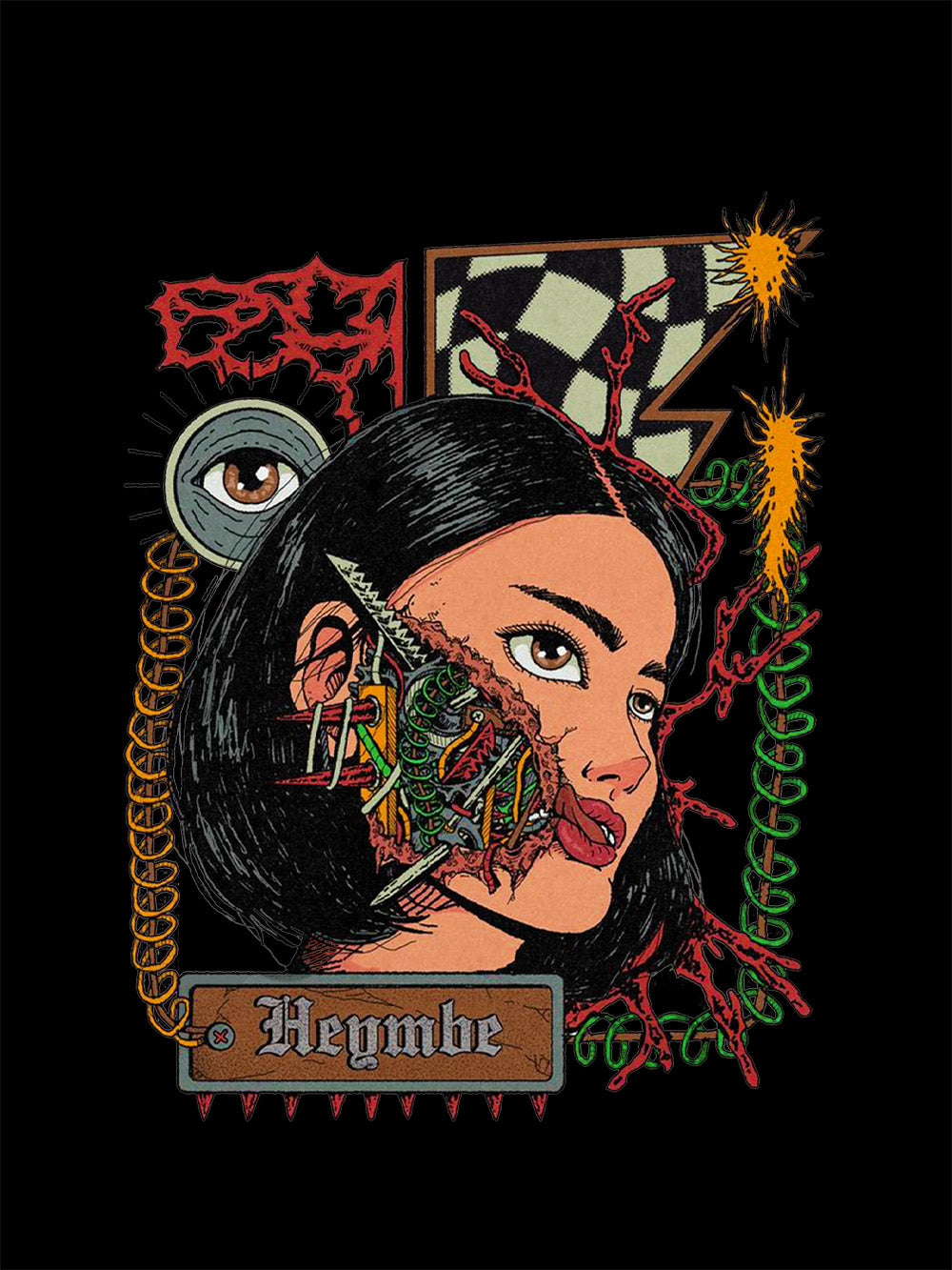 Fragmented Reality Washed Tshirt