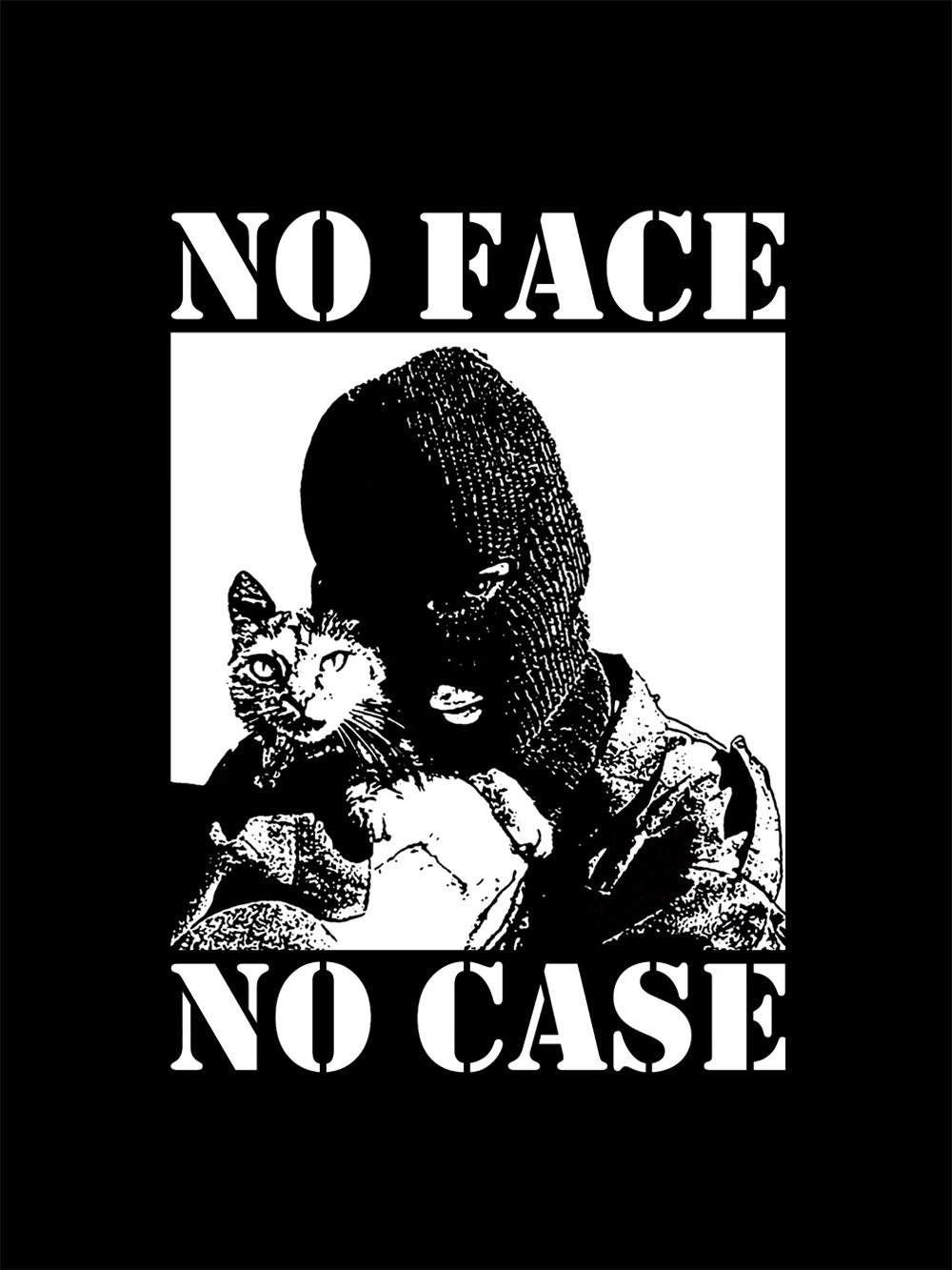 No Face No Case Washed Tshirt