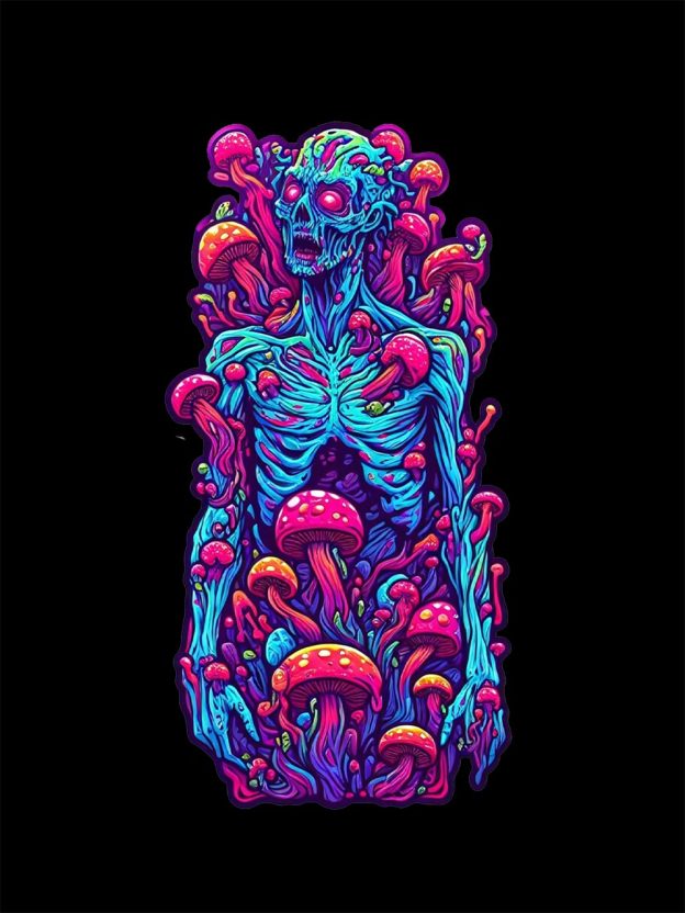 Mushroom Rebirth Washed Tshirt