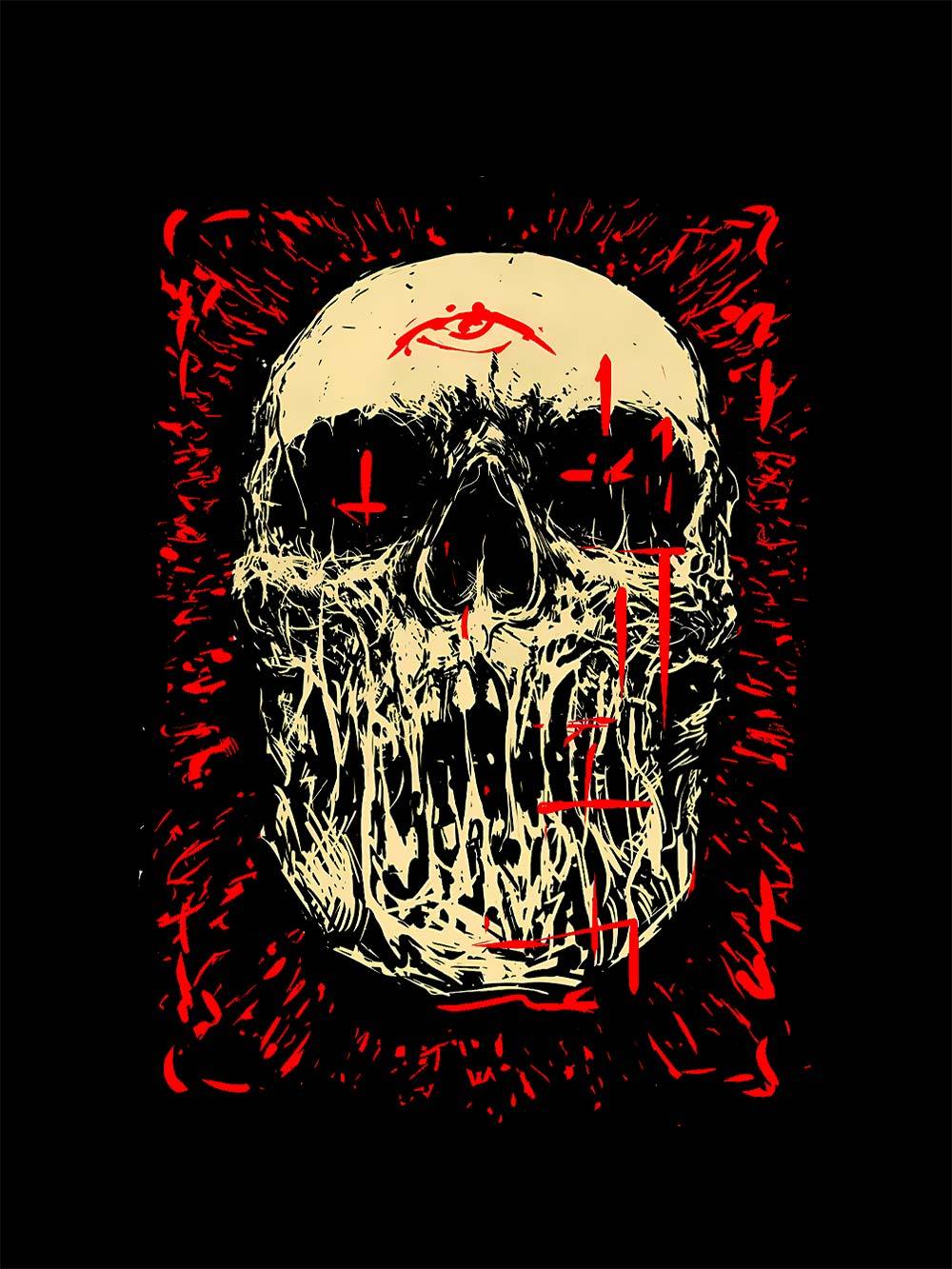 Third Eye Skull Washed Tshirt