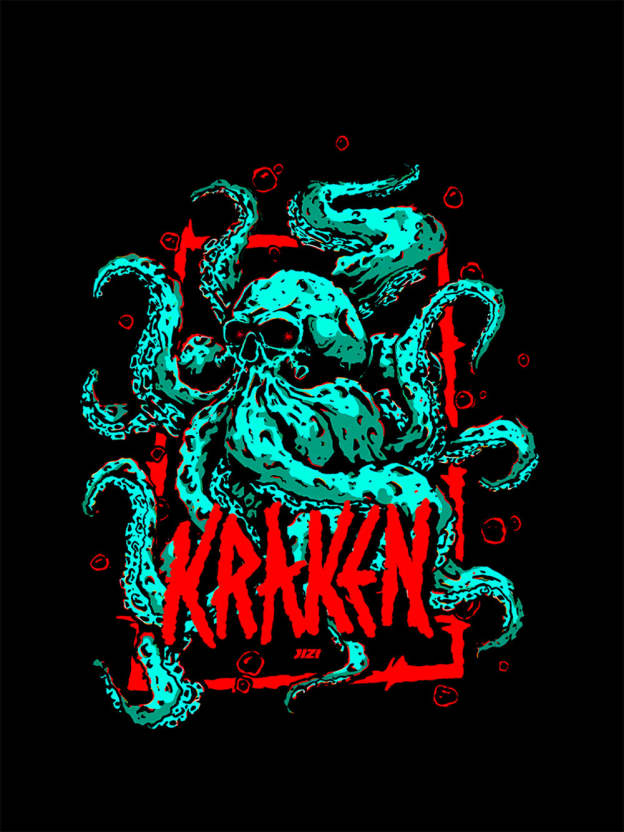 Kraken Washed Tshirt