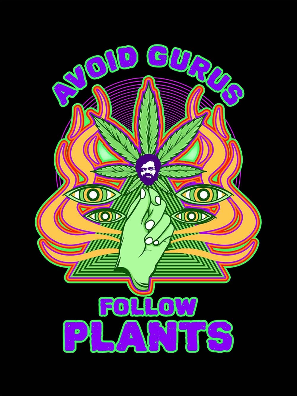 Avoid Gurus Follow Plants Washed Tshirt