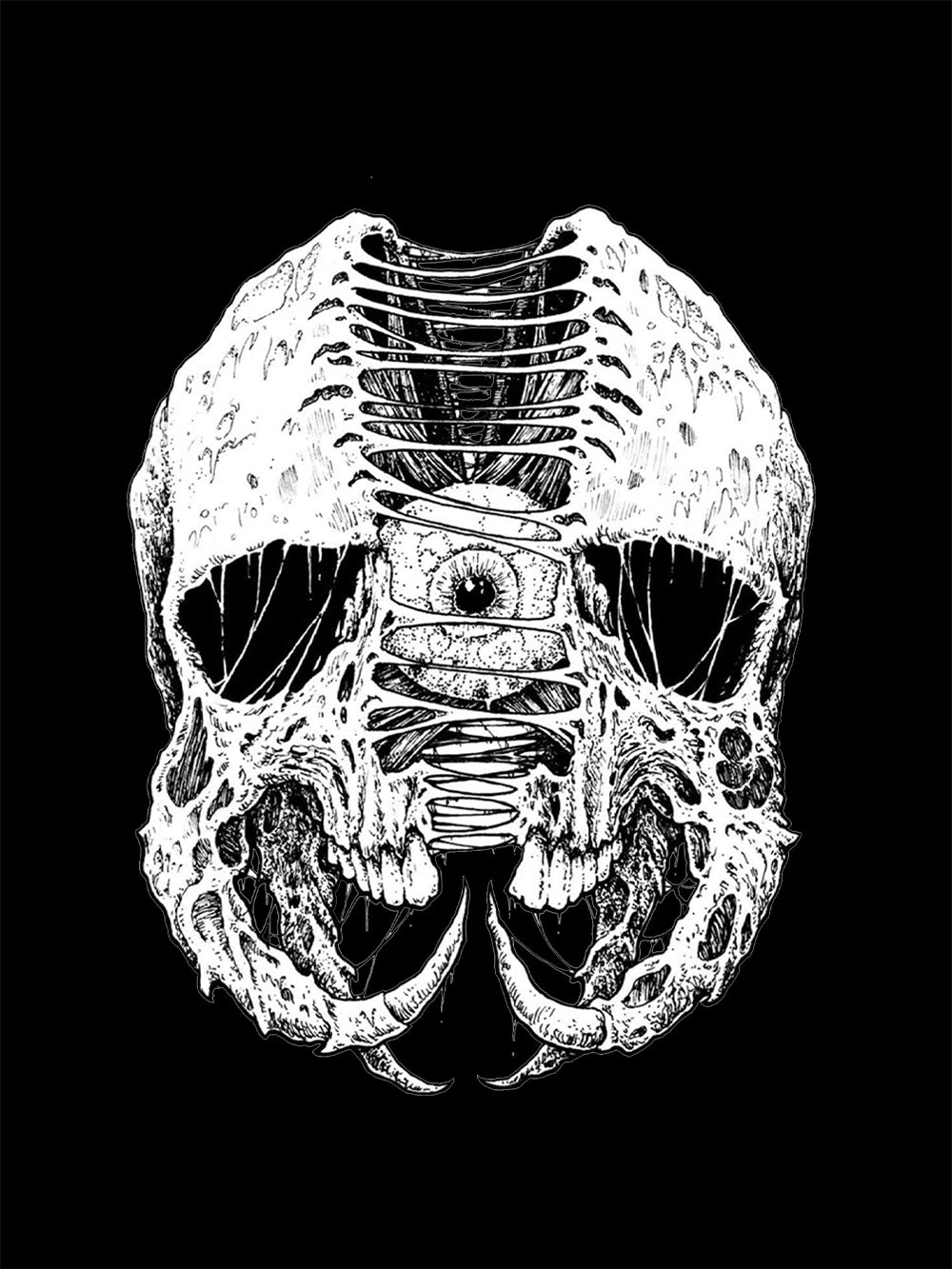 Laced Skull Washed Tshirt