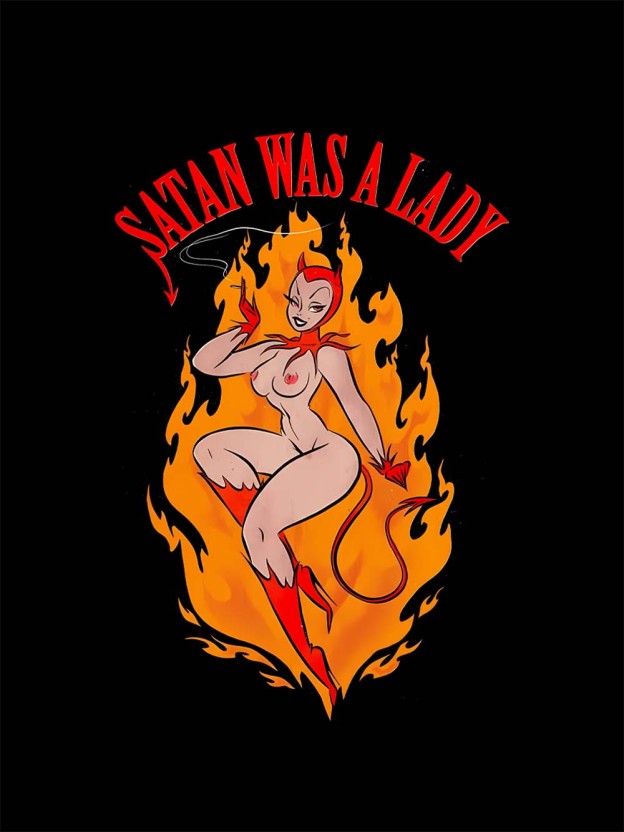 Satan Was A Lady Washed Tshirt