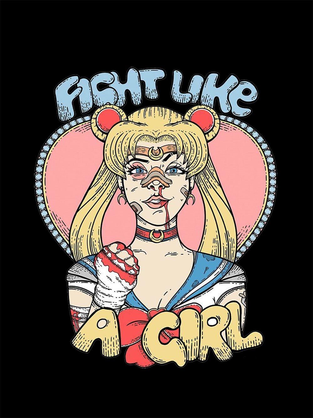 Ficht Like A Girl Washed Tshirt