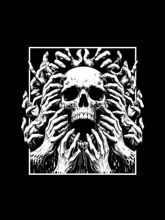 Skull Of Hands Washed Tshirt