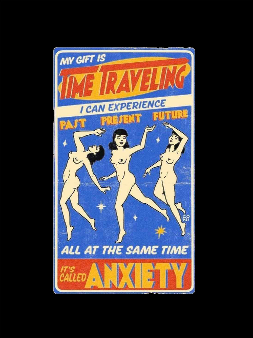 Time Traveling Anxiety Washed Tshirt