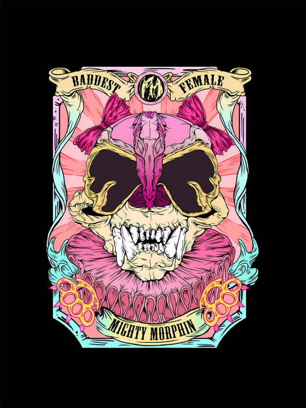 Baddest Female Mighty Morphin Washed Tshirt