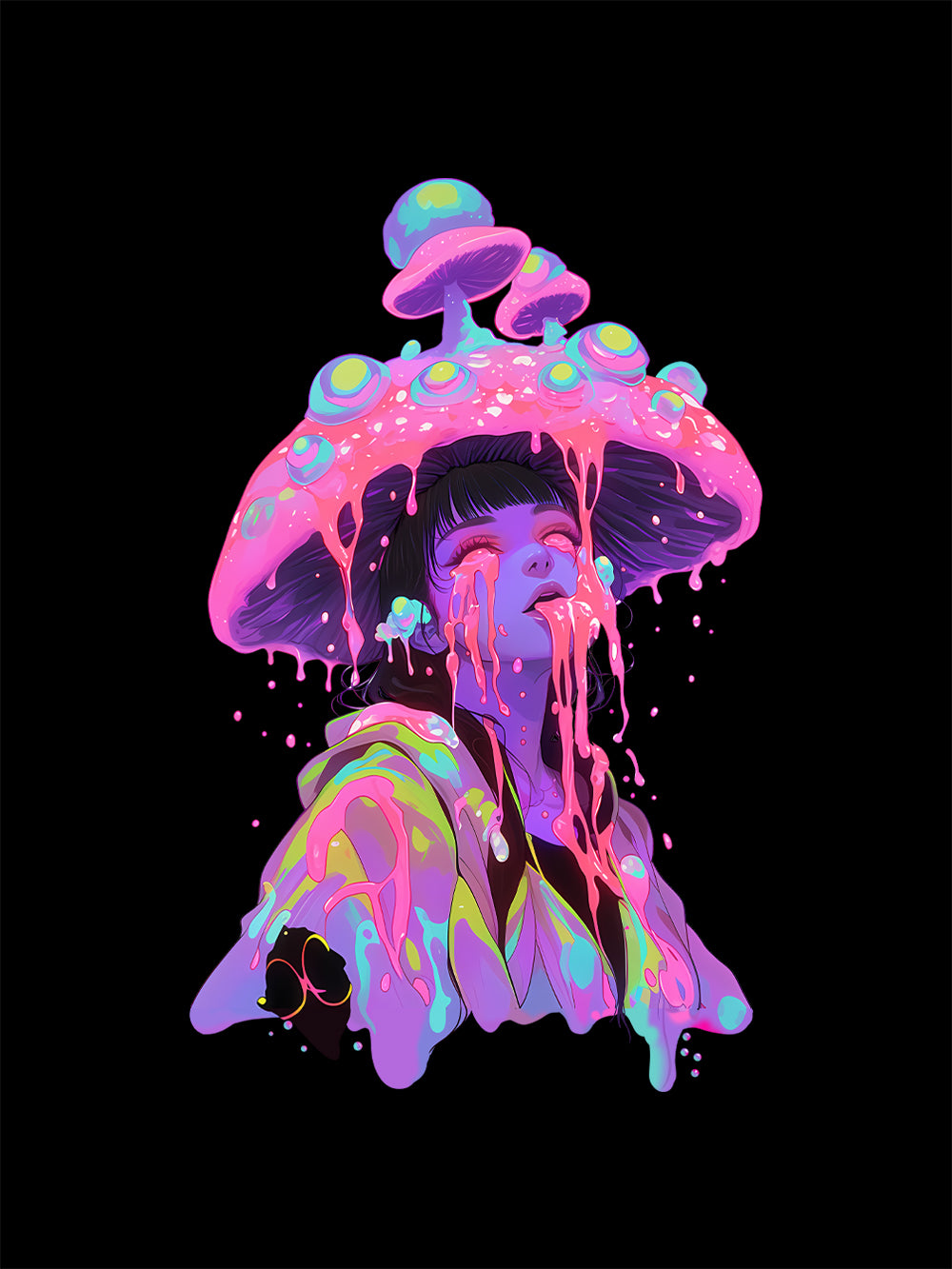 Mushroom Dreamscape Washed Tshirt